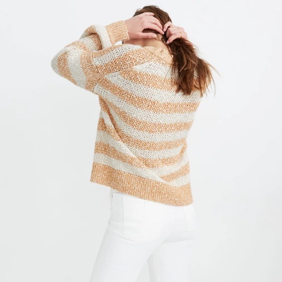 Madewell Baez Pullover Sweater in Stripe - Picture 3 of 13